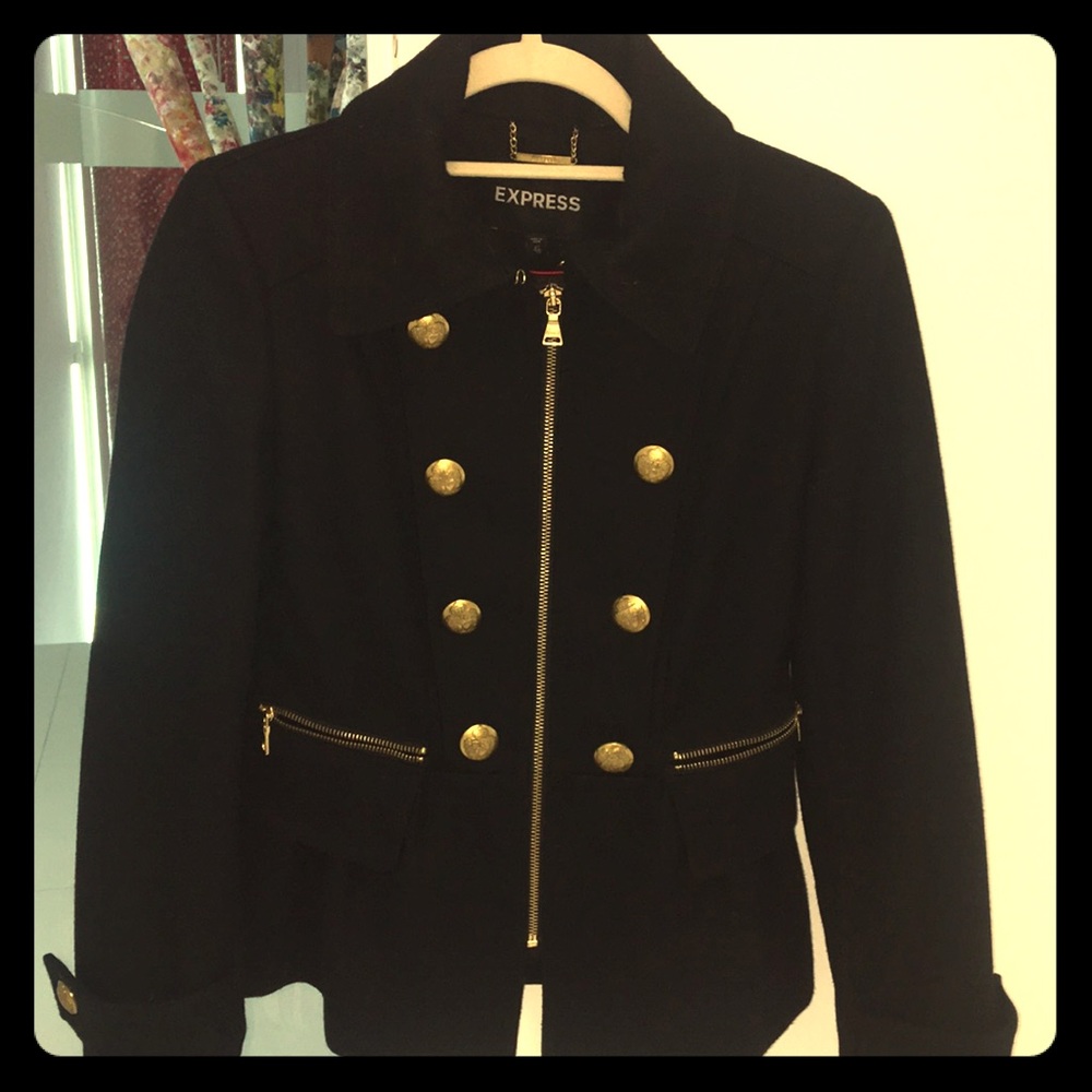Express black coat XS never worn